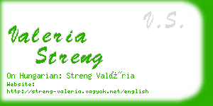 valeria streng business card